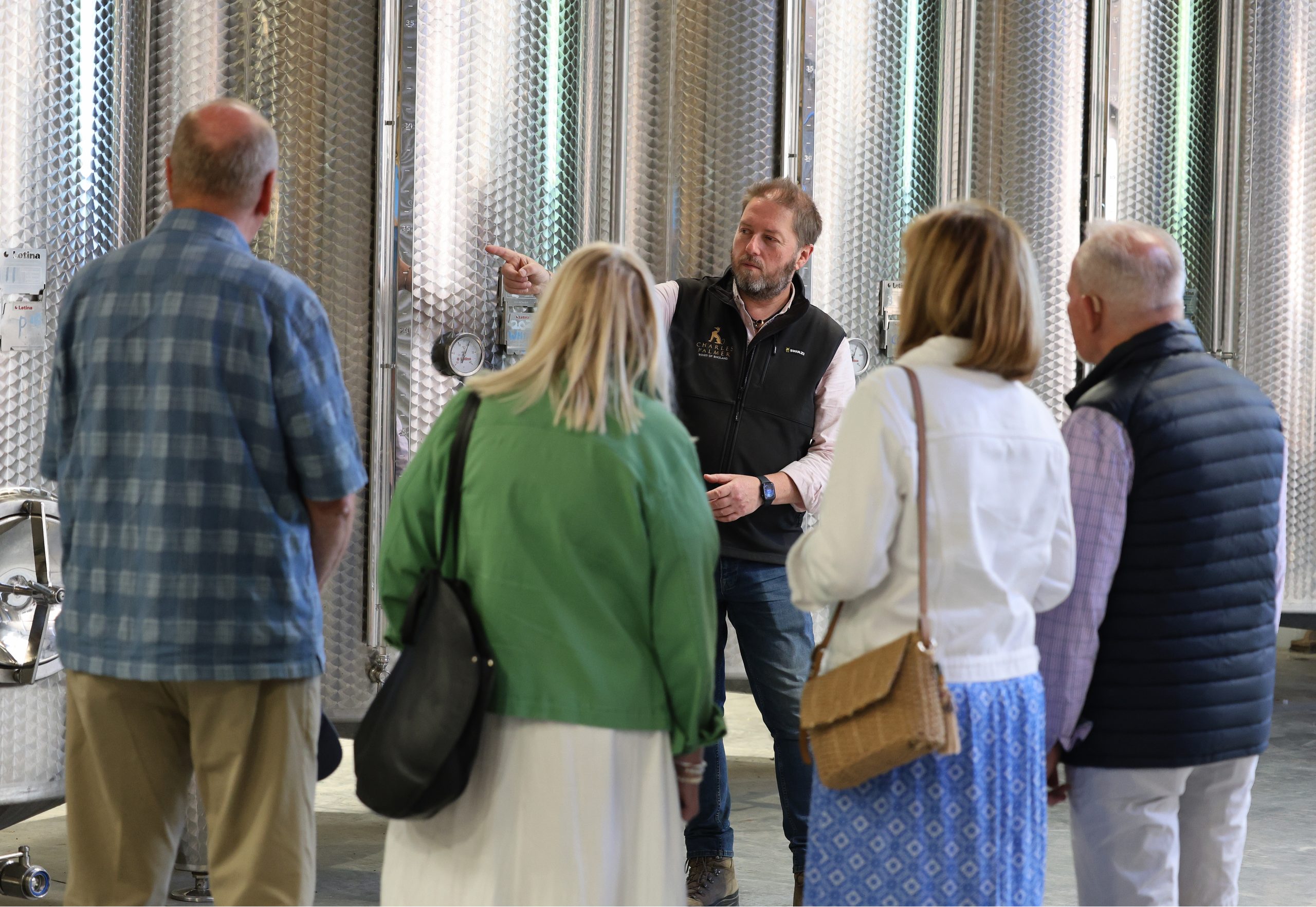 Winery tout at Charles Palmer Vineyard